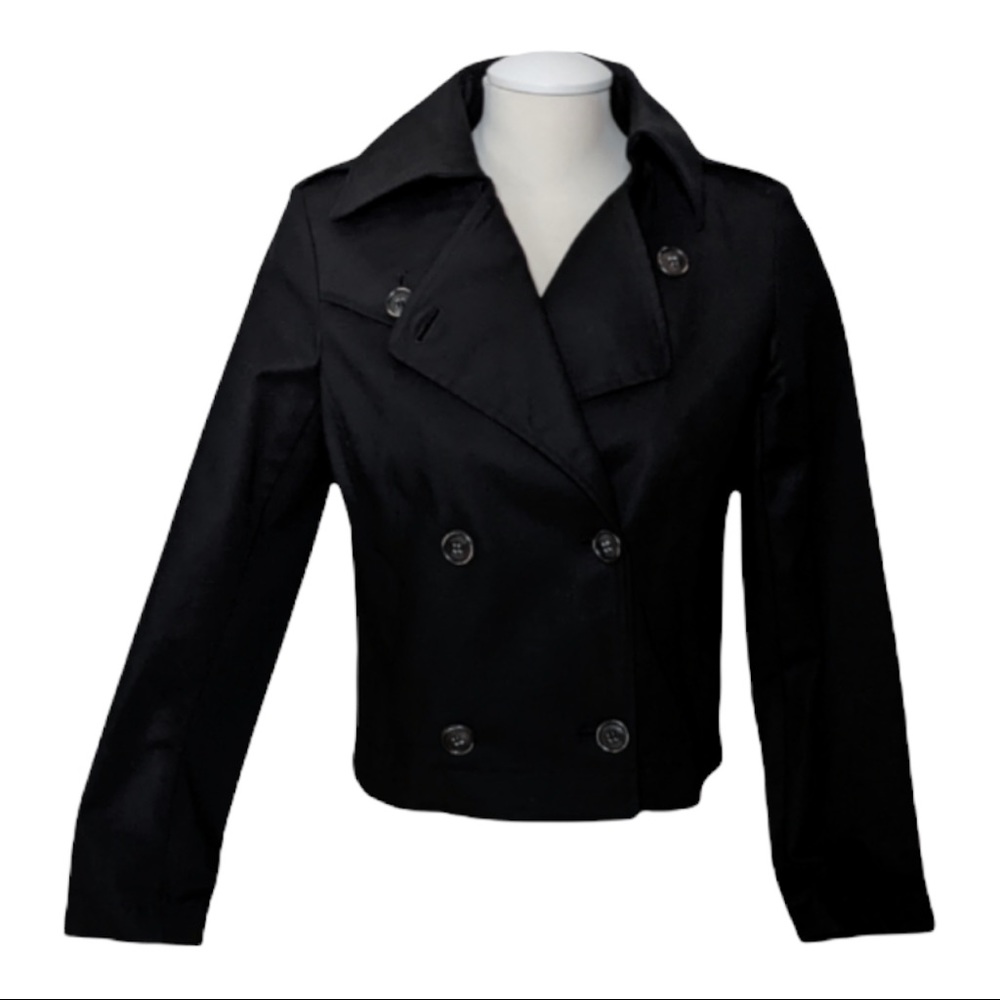 Edit by Jeanne Beker Designer Cropped Double Breasted Suit Blazer Light Jacket